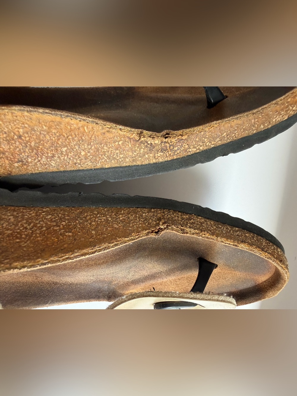 Birkenstock Gizeh Gold Metallic Leather Thong Sandals Size 42 Womens 11 - Picture 11 of 12
